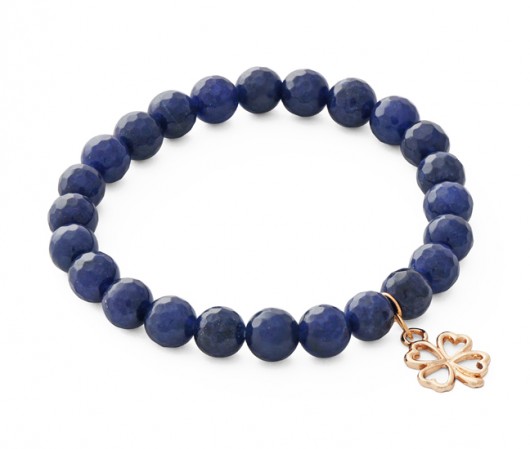 Navy blue jade with clover. Lavoga