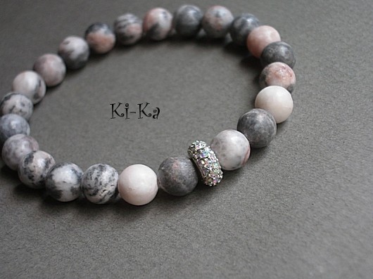 Pink and grey 4 -  bransoletka KiKa pracownia