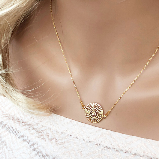 Grecki Naszyjnik z meandrem, meander necklace Anemon Atelier