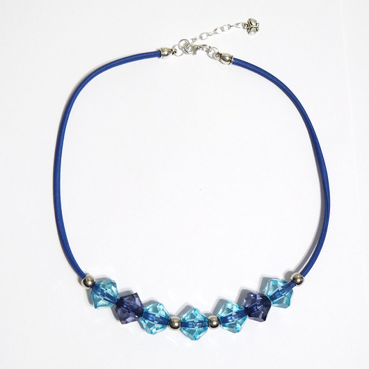 korale Naszyjnik - Niebieski, granatowy