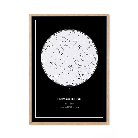 plakaty Plakat - Twoja mapa nieba - black magic