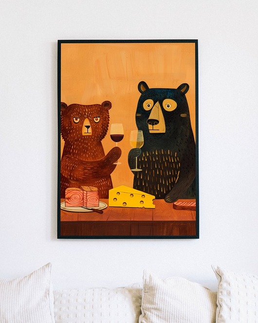 plakaty Plakat - Bears on a date