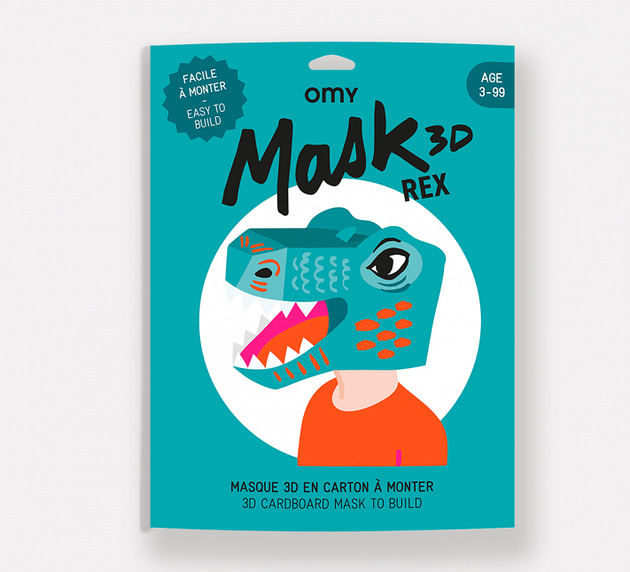 Maska 3D- DINOZAUR REX OMY