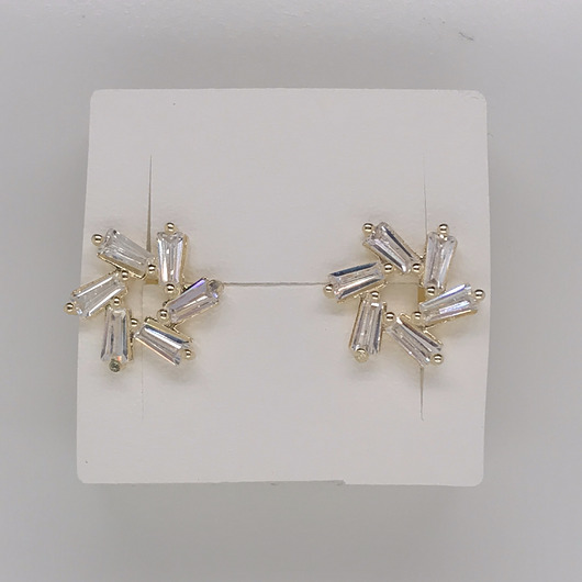 Pozłacane kolczyki z cyrkoniami VENA Jewellery