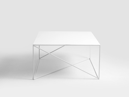 Designerski metalowy stolik kawowy Memo 80x80 - biały CustomForm