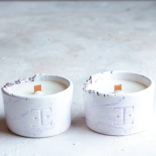 świeczniki i świece Zestaw 2 świeczek małych Lavender Classic