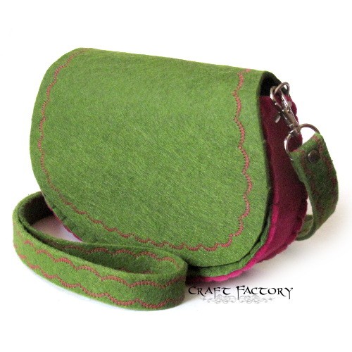 Laces Olive&Pink - mała listonoszka Craft Factory