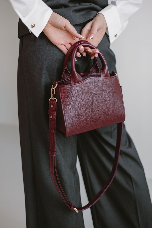 torby na ramię GLAM BAG - skórzana torebka - brąz orzechowy