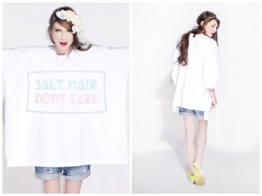 Salt Hair Don't Care - oversize white Pudle w Pudle