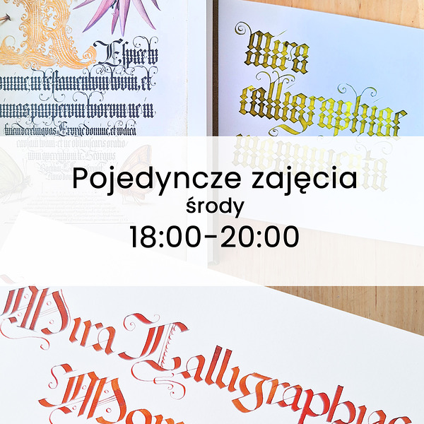 Pojedyncze zajęcia Kaligrafii Mira Calligraphiae Monumenta Środy 18:00-20:00, Inkkolor