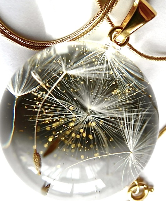 Naszyjnk z nasionkami wiosennych dmuchawców Grol Jewellery