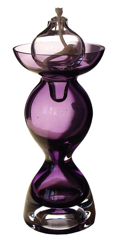 Świecznik na olejki JEŻYNOWY FIOLET Borowska Glass Design