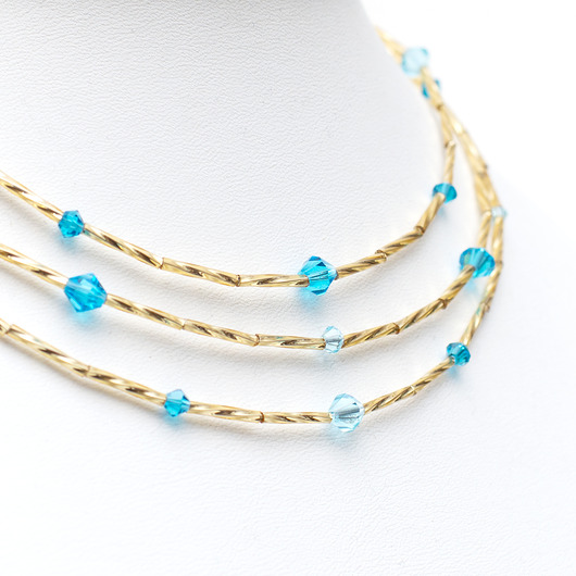 kolie Kolia "Azure"- Oddech Lazuru i Złota