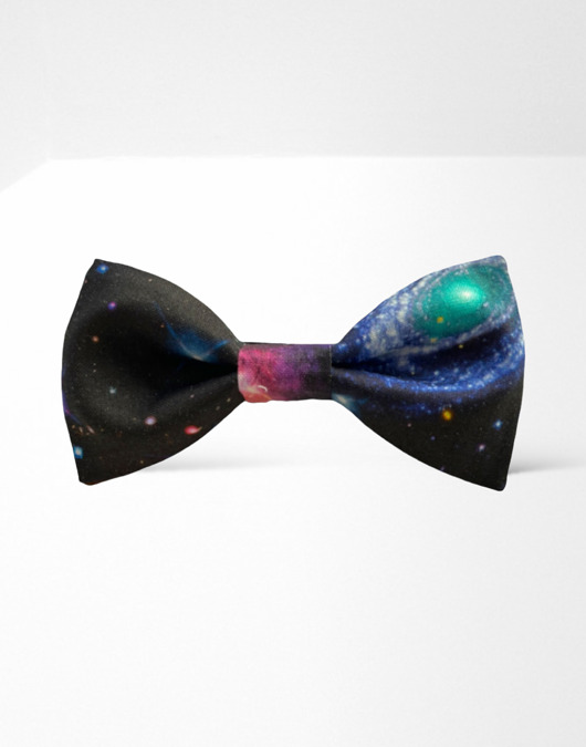 muszki i krawaty Mucha muszka męska galaxy granatowa