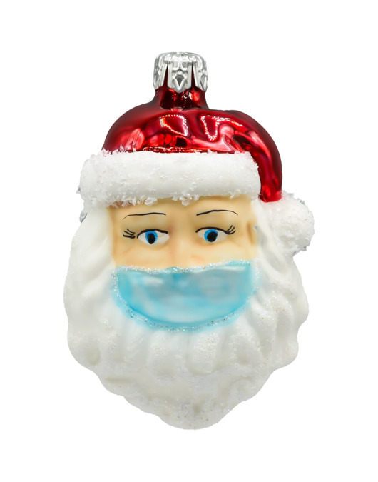 ozdoby choinkowe Bombka choinkowa: Święty Mikołaj w maseczce