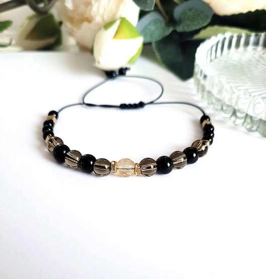 bransoletki z kamieni naturalnych OBFITOŚĆ- Queen of light z Cytrynem