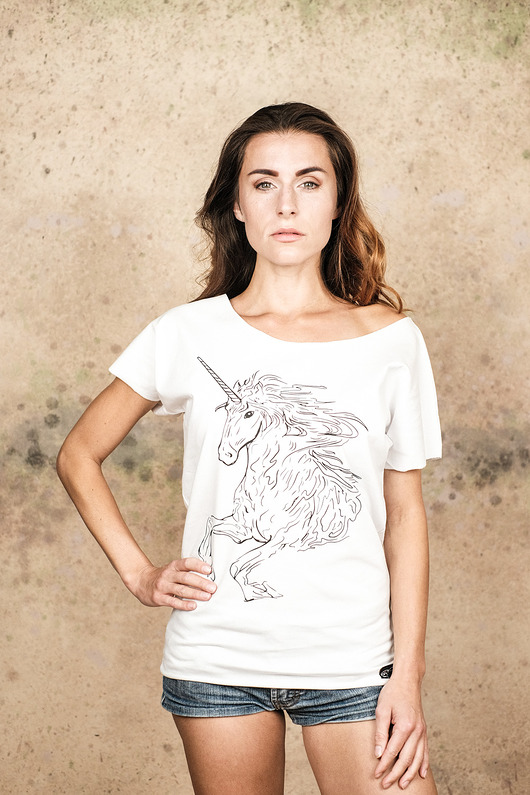 t-shirt damskie Bluzka JEDNOROŻEC