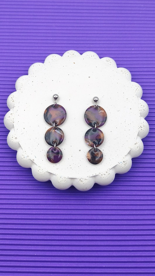 kolczyki z masy plastycznej Kolczyki GRONO