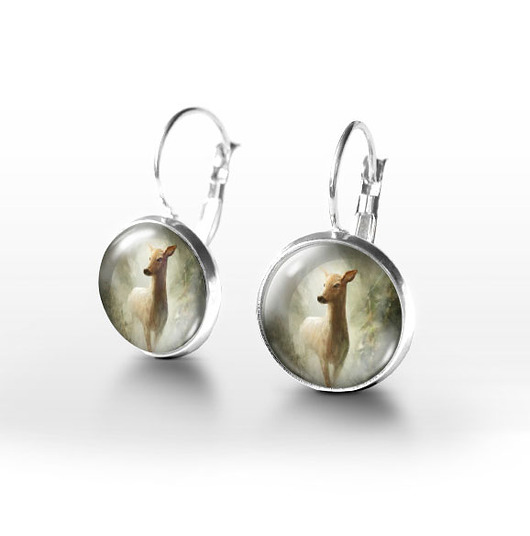 kolczyki szklane Kolczyki - Sarna