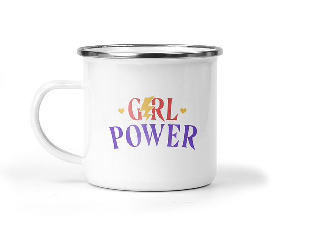 kubki Kubek metalowy z nadrukiem Girl Power Dla Niej 1
