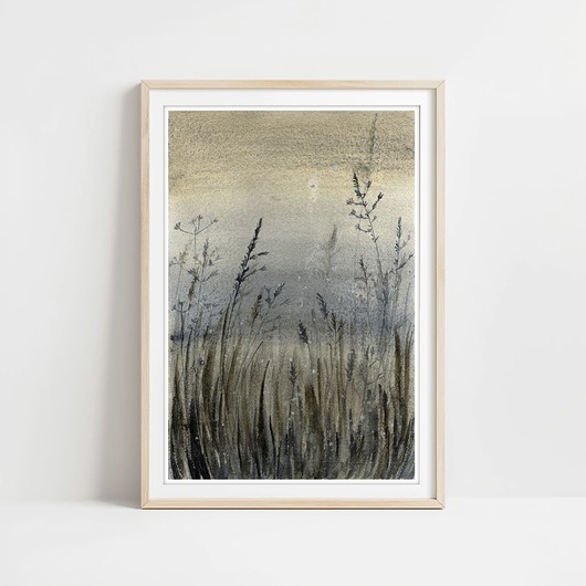 obrazy Oryginalna akwarela.  Łąka A4