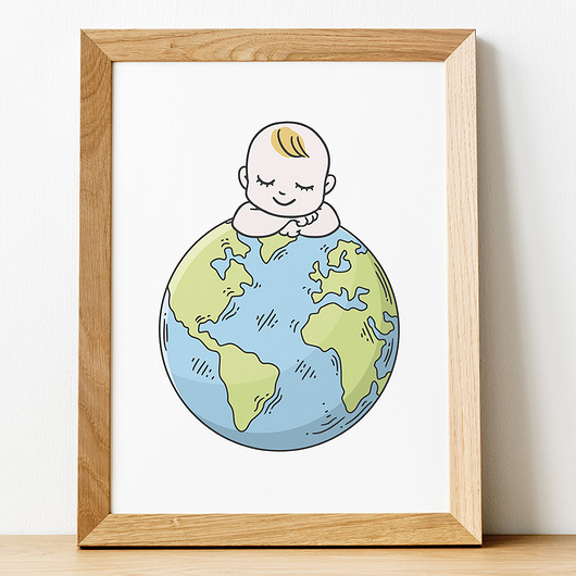 Plakat seria KIDS: World pillow Moje Metro