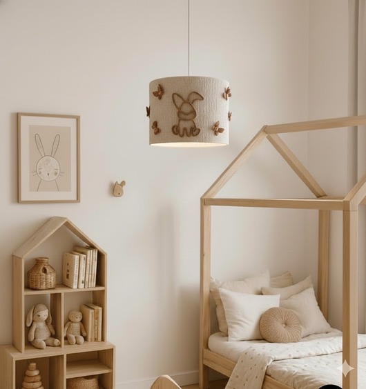 lampy do pokoju dziecka Lampa w króliczki do pokoju dziecka - króliczek
