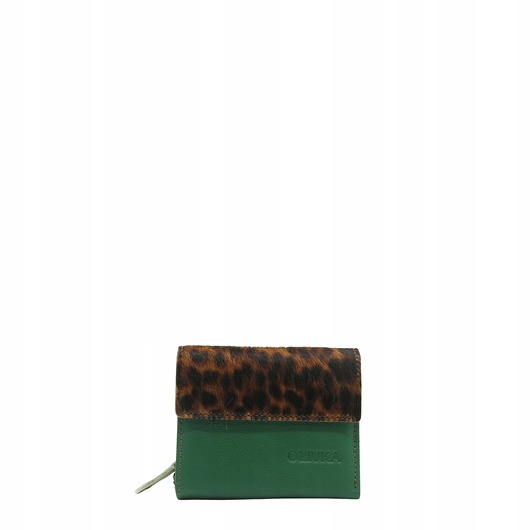 portfele damskie Portfel damski skórzany miejsce na bilon zdjęcie przegródki OLIVKA