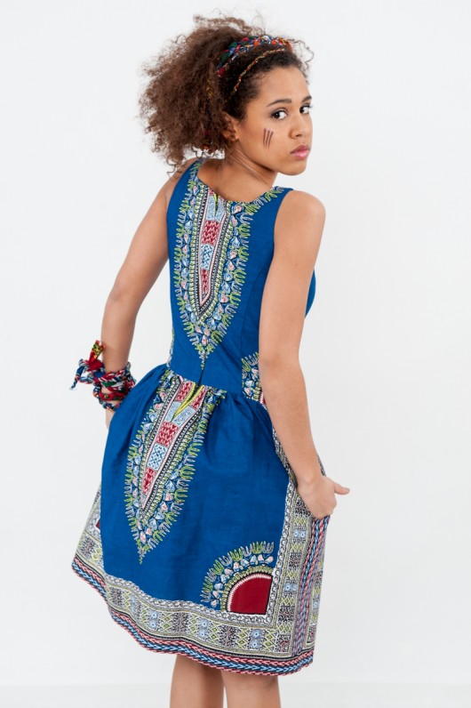 sukienki midi damskie Sukienka batikowa z Afryki rozmiar S/M/L