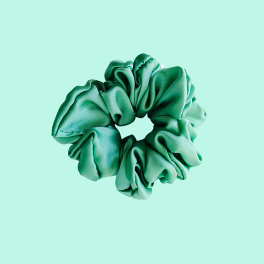 gumki do włosów Gumka jedwabna, scrunchie, frotka królowa szmaragdów MAXI