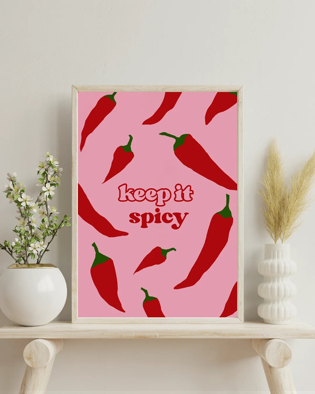 grafiki i ilustracje Dopamine "keep it spicy" Plakat