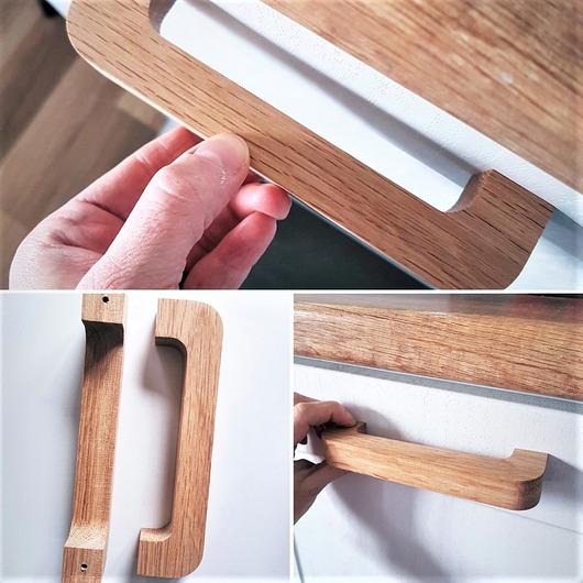 gałki do mebli Uchwyty meblowe z drewna, dębowe, dąb 160mm