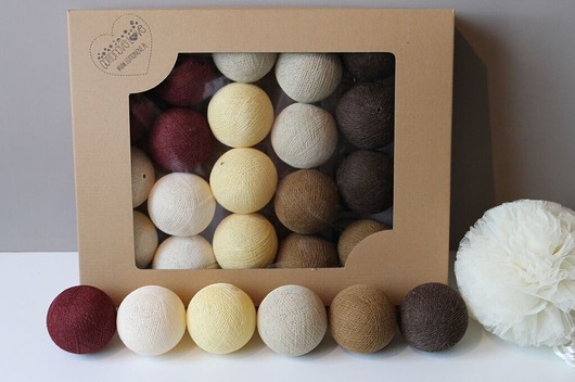 Cotton Balls Vine Beige 20 szt. MIA home