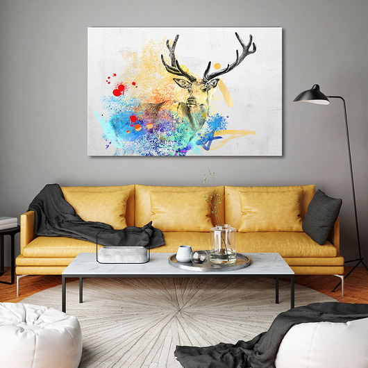 OBRAZ NA PŁÓTNIE -  Abstrakcyjny jeleń LUdesign gallery