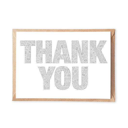 Thank You, Mandala - Pocztówka do Kolorowania Anna Grunduls Design