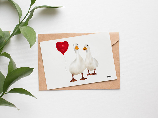 kartki okolicznościowe - wydruki Quack - Kartka Miłosna