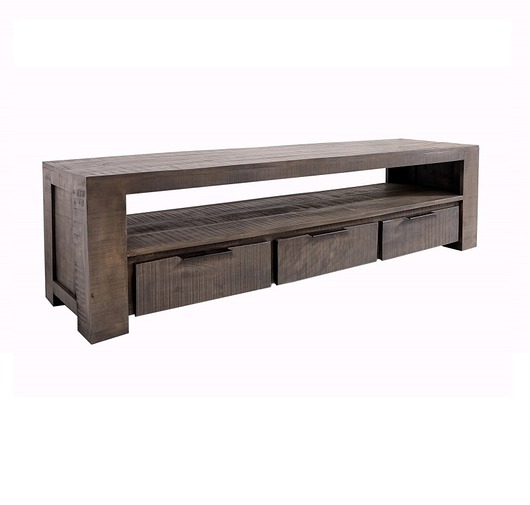 szafki Szafka RTV  szara drewno mango 170cm