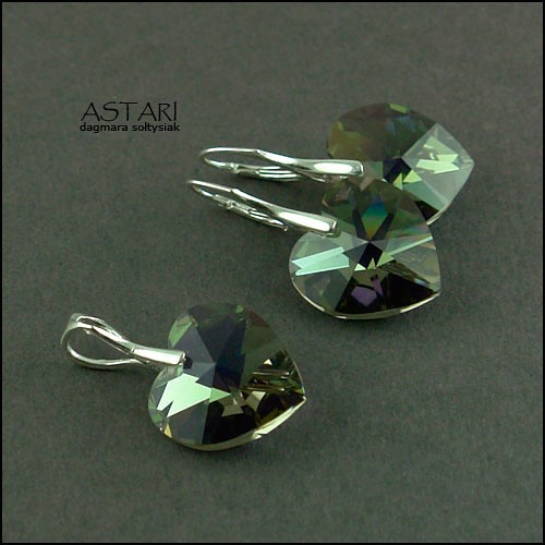 kryształ SWAROVSKI HEART - BLACK DIAMOND AB - ZAMÓWIENIE Astari