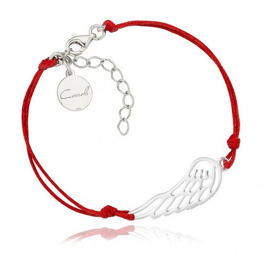 Bransoletka sznurkowa skrzydło - srebro 925 Coccola JEWELLERY