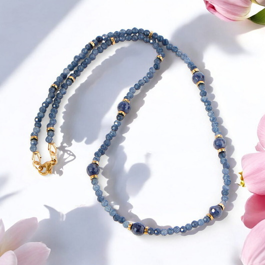 korale Naszyjnik z kamieni naturalnych - szafir