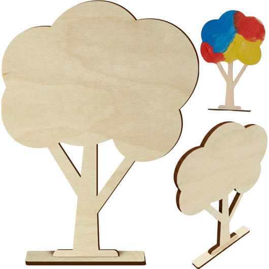 figurki i rzeźby Ozdoba Figurka Drewniana Drzewo Drzewko Szczęścia do Malowania dla Dzieci