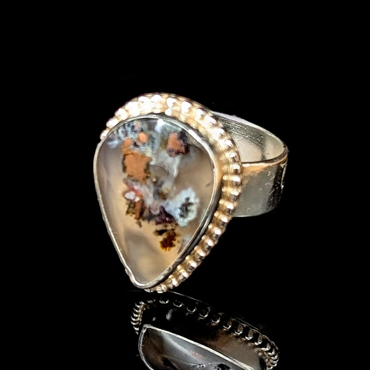 pierścionki srebrne Pierścionek pejzaż ze szkatuły prababci