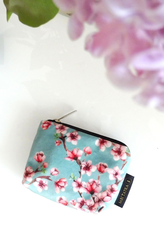 portfele damskie Portfel card holder Kwiatuszki