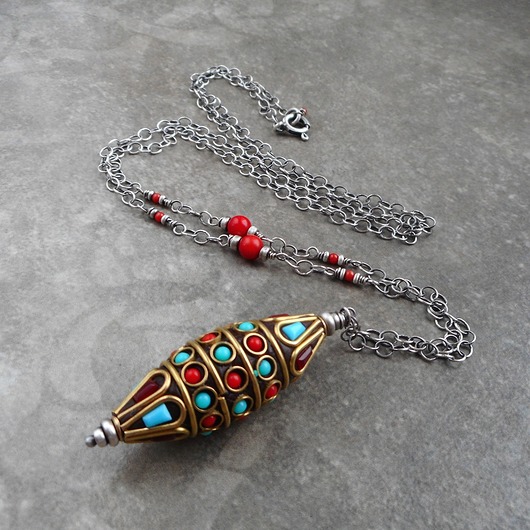 srebrne naszyjniki Wrzeciono srebro 925