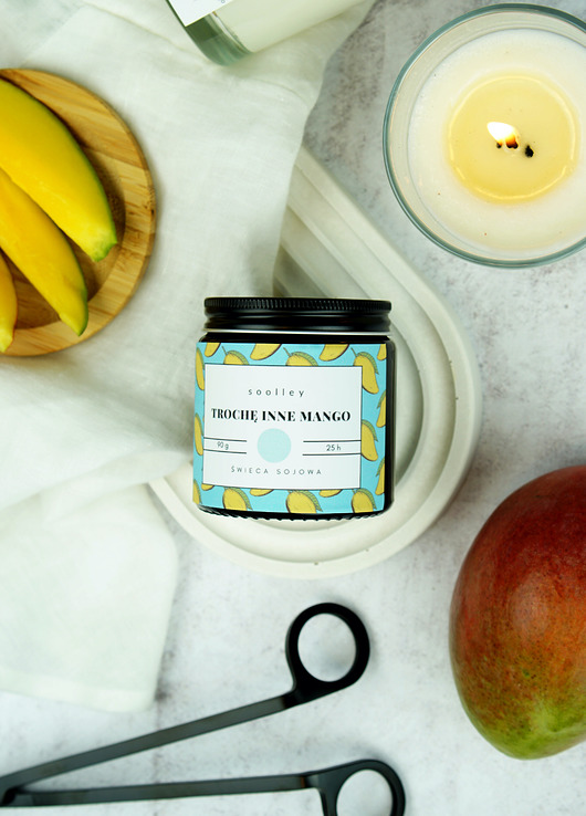świeczniki i świece Świeca sojowa Trochę inne mango 120 ml