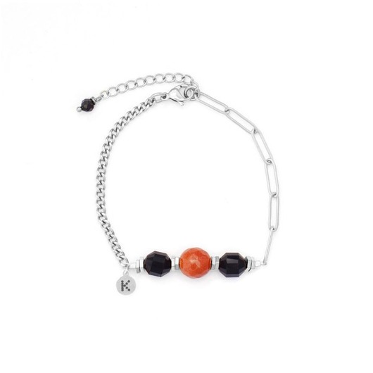 bransoletki z kamieni naturalnych Bestseller! Bransoletka Dubaj z Piaskiem Pustyni Srebrna stal szlachetna