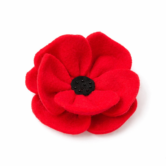 broszki Broszka mak czerwona kwiat 8cm na dzień babci, dzień mamy