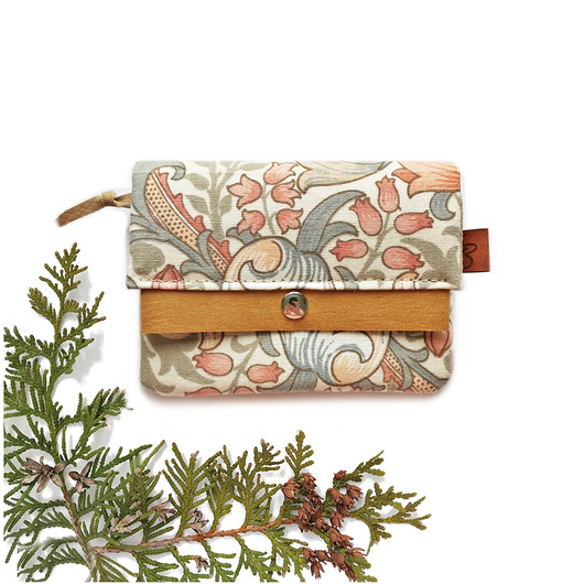 portfele damskie Portfel Boho Mini - Flora Upcykling William Morris