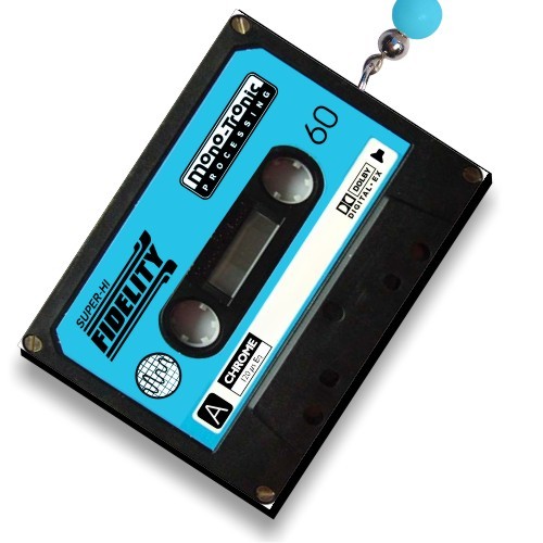 Kolczyki Kasety Mono-Tronic Blue Modny Design
