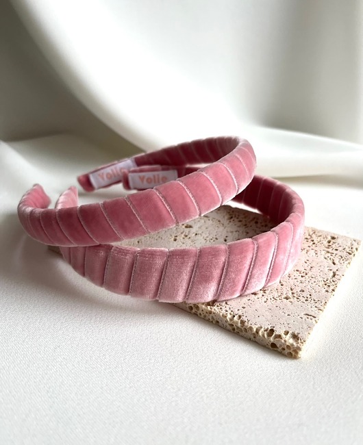 opaski do włosów Rogalikowa opaska Candy Pink wersja standard